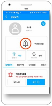 Care Insight 모바일 화면이 표시된 스마트폰 목업